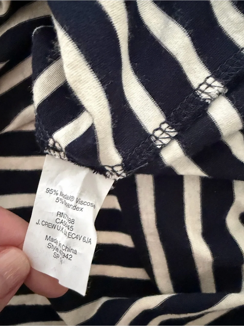 J. Crew Black and White Striped Maxi Skirt